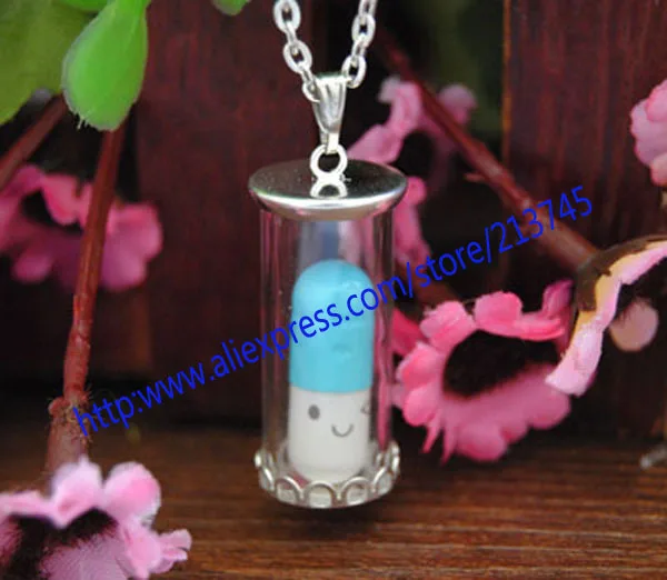 

Free ship!! 50sets charm 28*12mm tube glass globe & two silver cover button base set , DIY glass bottle vial pendant glass dome
