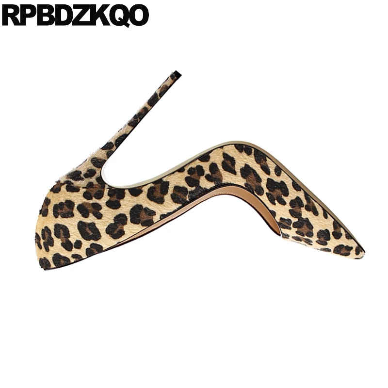 Женские туфли ручной работы Scarpin Туфли-лодочки с леопардовым принтом на высоком