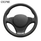 GNUPME DIY из искусственной кожи черная чехол рулевого колеса автомобиля для BMW E83 X3 2003-2012 E53 X5 2004-2008 аксессуары для автомобильного интерьера