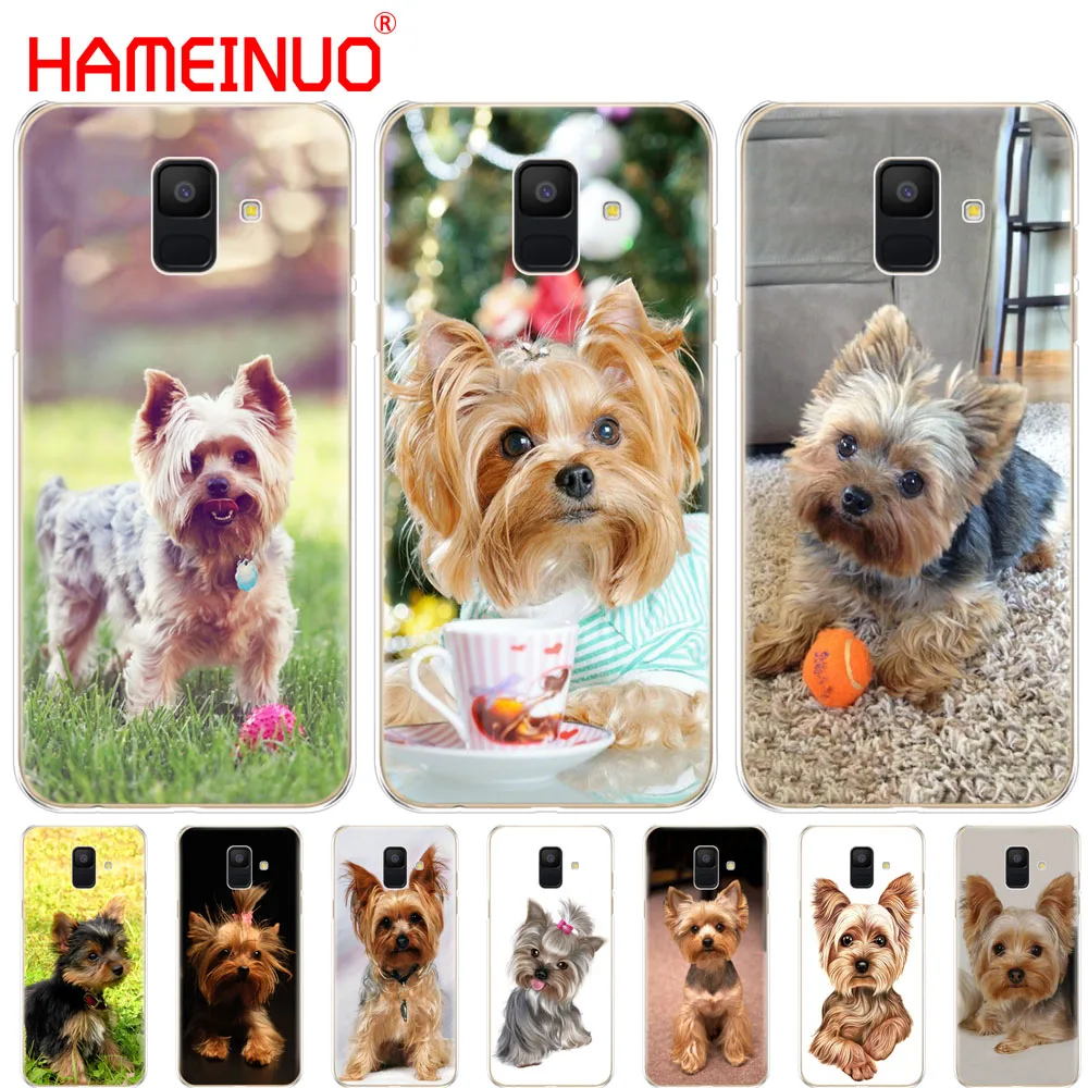 HAMEINUO чехол для телефона с изображением щенка йоркширского терьера Samsung Galaxy J4 J6 J8 A9