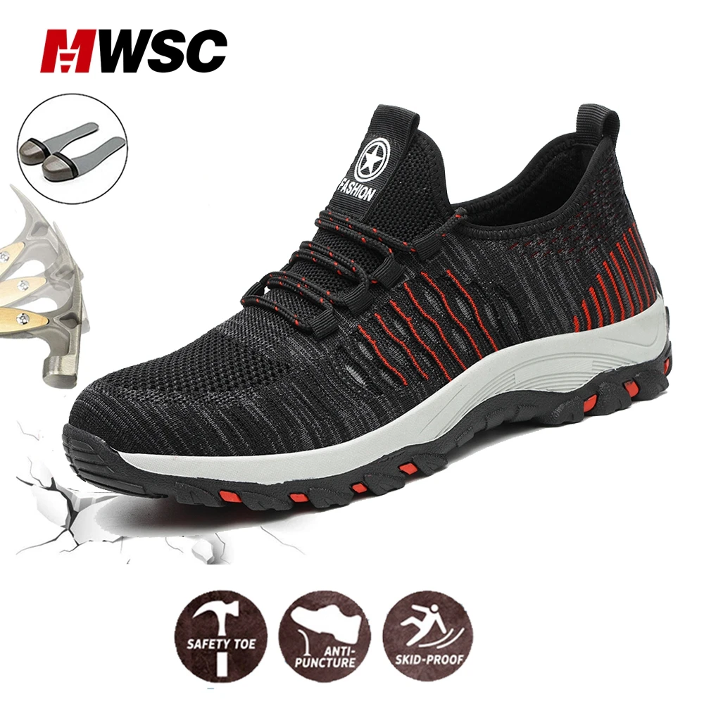MWSC/Мужская защитная обувь Рабочая со стальным носком для мужчин дышащие защитные