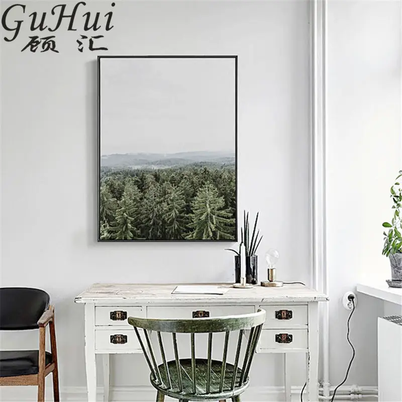 Картина на холсте с изображением леса и пляжа для ресторана гостиной | Дом сад