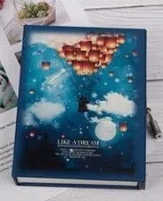 Оригинальность многоцветная записная книжка для путешественников в стиле ретро лунный свет небольшой свежий замок на пояс цветная страница дневник - Цвет: parachute