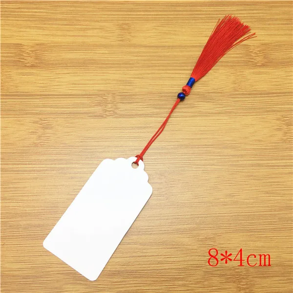 8x4cm white 12 шт крафт-бирка с классическими красными кисточками мульти-стиль пустой коричневый Картон Подарочная бирка GarPrice карта - Цвет: 8x4cm white