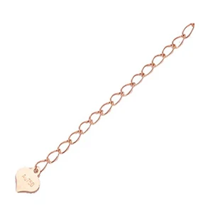 Extend chain Rose Sinya 18k Au750 браслет с золотыми бусинами для маленьких детей, девушек, женщин длиной от 12 см до 21 см диаметр золотых бусин 4 мм - Цвет камня: Extend chain Rose
