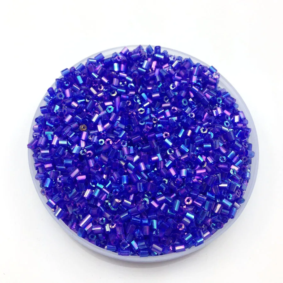 Прозрачные бусины разделители Королевского синего цвета 16 г 1000X 2*3 мм|beaded bridal|bead