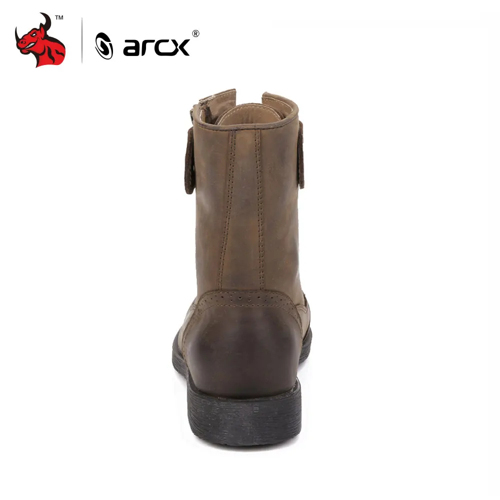 ARCX/кожаные мотоциклетные ботинки; мужские мотоциклетные ботинки в стиле ретро; обувь для мотогонок; Chopper Cruiser; прогулочная Байкерская обувь в винтажном стиле; обувь для отдыха