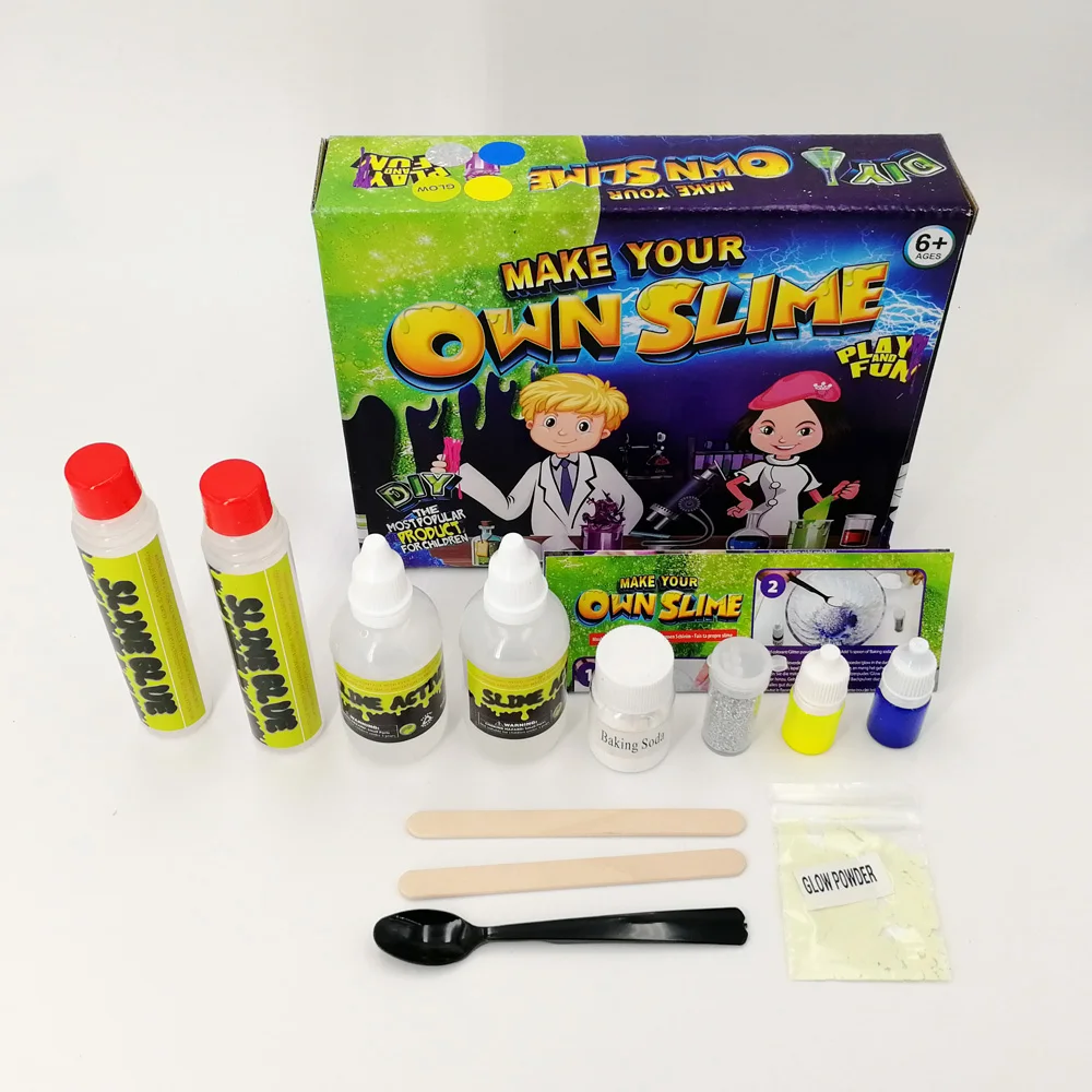 2 цвета DIY Slime набор пушистый Кристалл Gliter порошок клей игра для детей игрушка взрослых снятие стресса Кристалл грязи слизи подарок