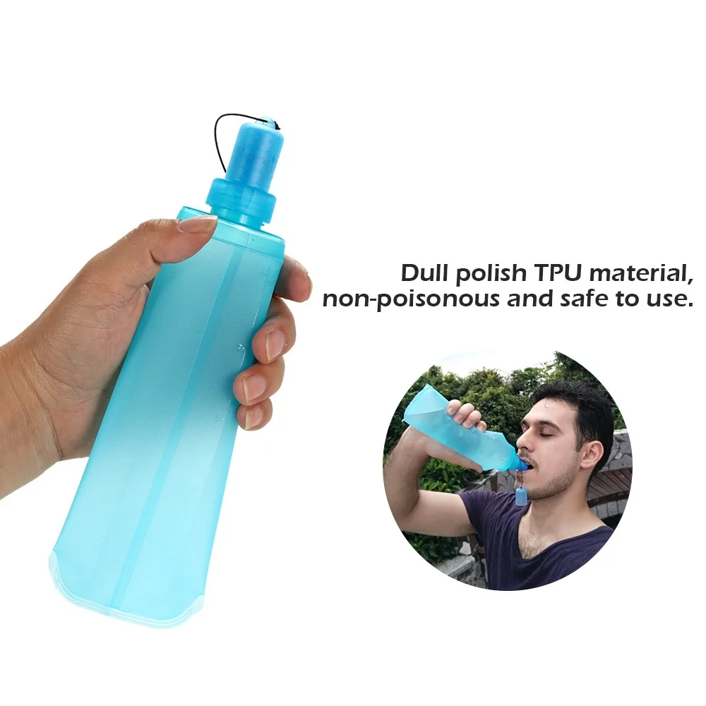 ТПУ Складная мягкая фляжка Спортивная бутылка для воды Беговая походная сумка для воды складная бутылка для воды сумка для воды