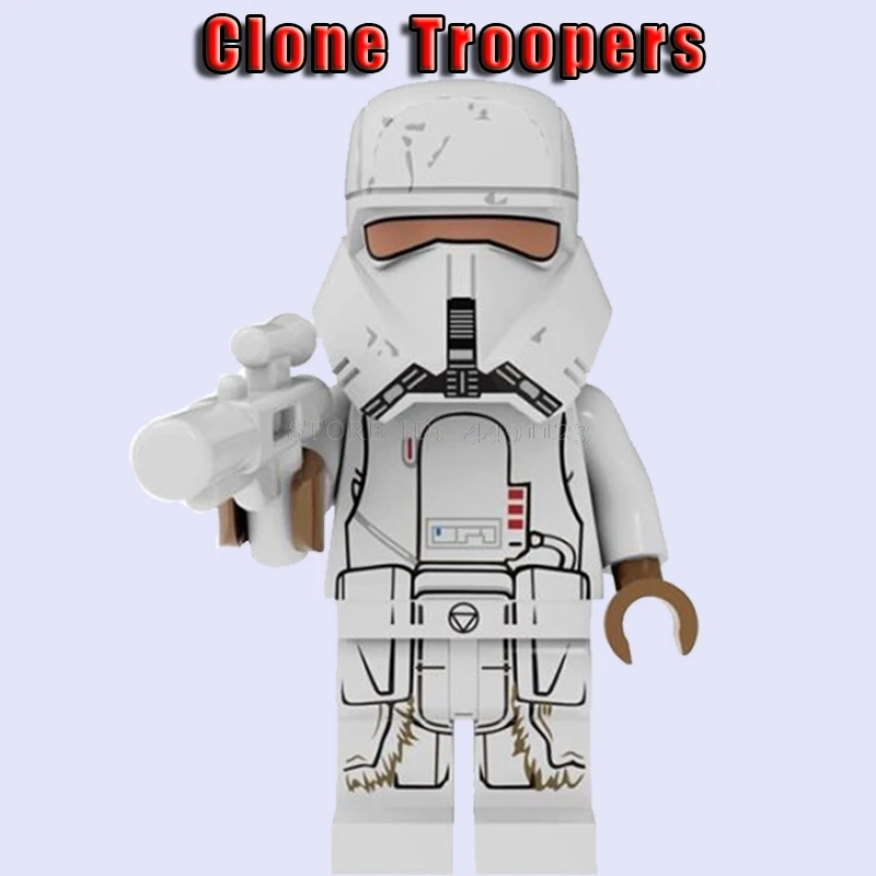 Clone Troopers Кубики на тему фильмов игрушки клонированные солдатики Звездные войны наборы солдат охраны армии Дарт Вейдер Скайуокер Рей R2D2 C3PO Блок Игрушка Звездные войны фигурка - Цвет: Clone Troopers
