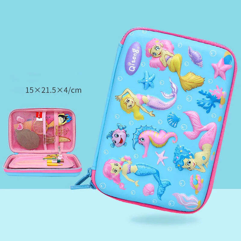 Style 03 Kawaii 3D School Pencil Case for Girls Boys Penal Korean Pen Bag Cute EVA Large Makeup Pencilcase Pouch Stationery Box Penalties - Цвет: Style 03
