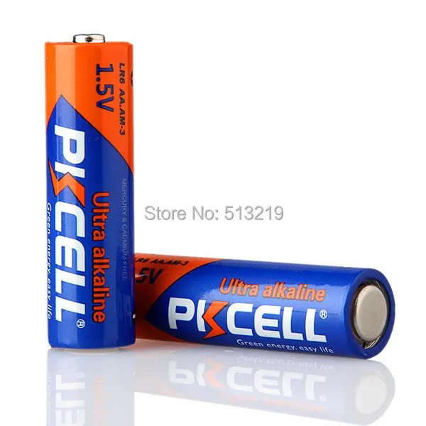 48 шт. щелочные аккумуляторы PKCELL AA 1 5 в E91 AM3 MN1500 LR6|lr6 aa|aa alkalineaa alkaline battery |