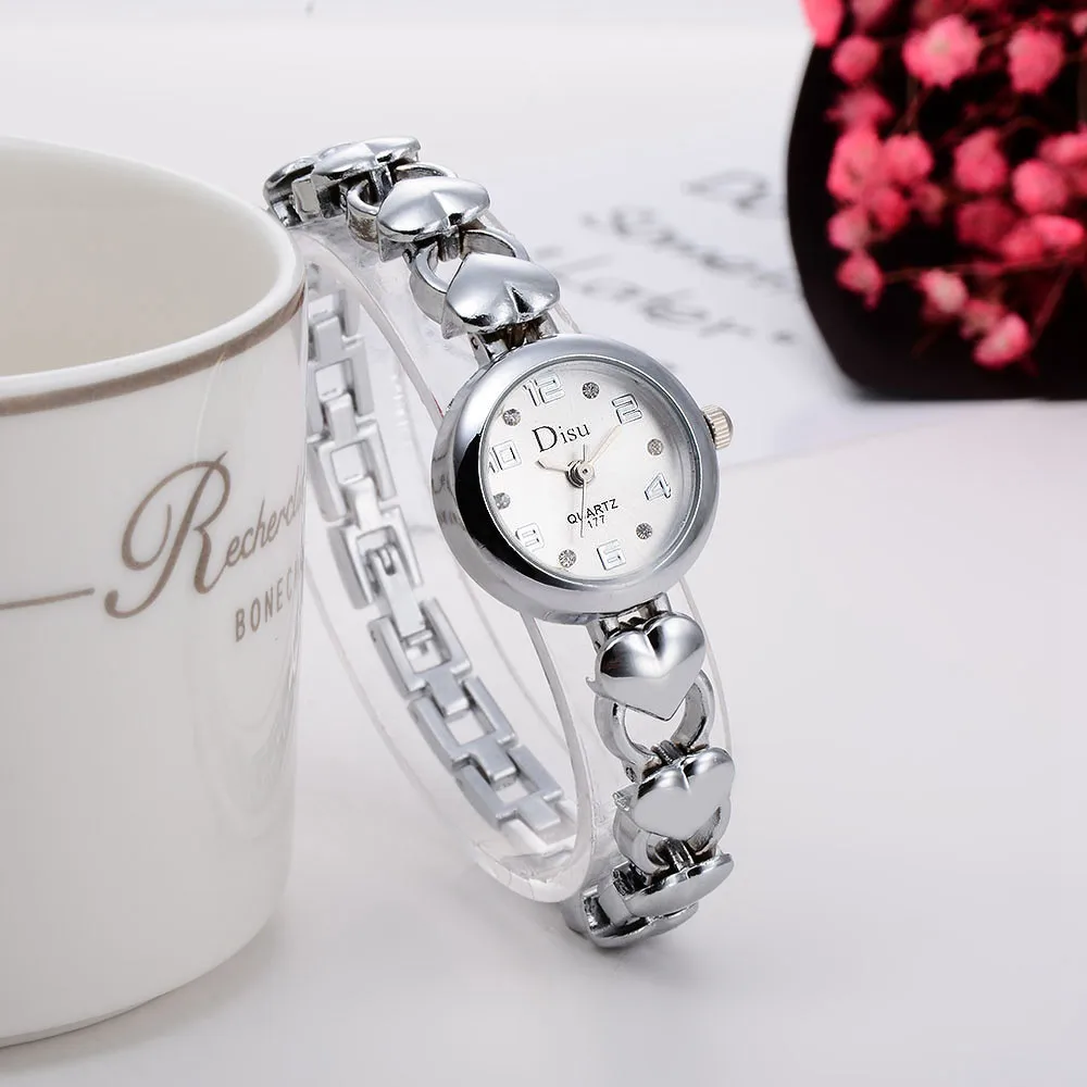 Disu Роскошные Кварцевые наручные часы Reloj Mujer модные женские ультра тонкий корпус
