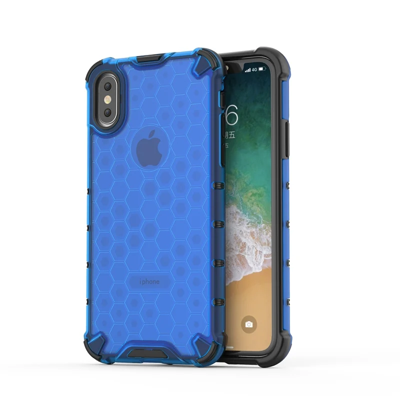 Гибридный защитный чехол из ТПУ+ поликарбоната для iPhone XS Max XR XS X 7 8 6 6S Plus, прозрачный противоударный чехол с Сотами для iPhone 11 Pro Max 11 Pro