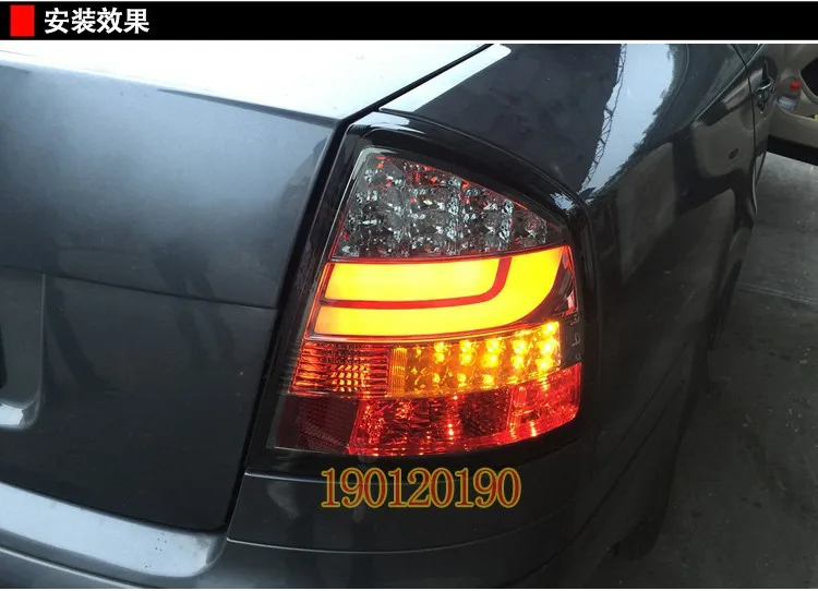 JGD абсолютно стиль для Skoda Octavia задний светильник s 2007-2009 светодиодный задний светильник светодиодный DRL Singal автомобильный светильник s