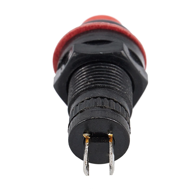 10 шт. DS 211 защелкивающийся SPST кнопочный переключатель красная крышка AC 220