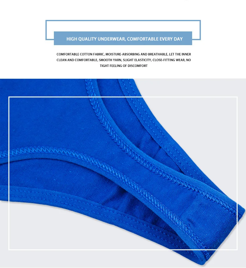 FUNCILAC пикантные Для женщин трусики кружевные прозрачные стринги хлопок G Строка сплошной Цвет трусы нижнее белье 5 шт./лот