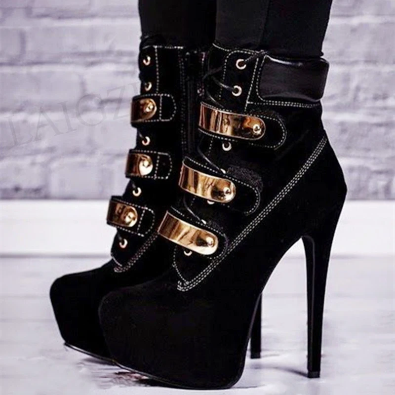 Женские ботильоны на платформе шнуровке размеры 34 52|Женские полусапожки| |