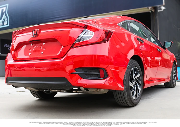 ABS задний бампер для губ сплиттер с клапаном cupwings для Honda Civic для Honda Civic splitter
