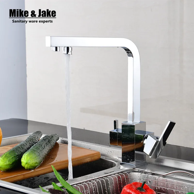 2017 квадратный смеситель для кухни с двумя функциями смесители Cozinha 3 в 1 кухонный