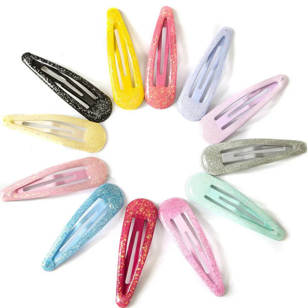 2 шт./лот блестящие разноцветные эмалированные заколки для волос девочек яркие
