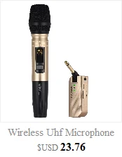 Ux2 Uhf Беспроводная микрофонная система ручной светодиодный микрофон Uhf динамик с портативным usb-приемником для Ktv DJ речевой усилитель запись