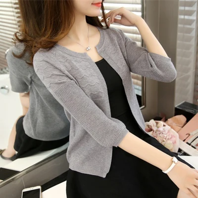 Новинка 2019 вязаный кардиган куртки Женский весенне-осенний свитер с длинным