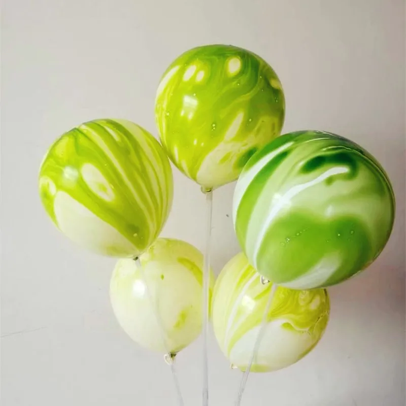 Зеленые балоны 30 шт./партия 12 дюймов Толстый Круглый Агат globos Детские вечерние