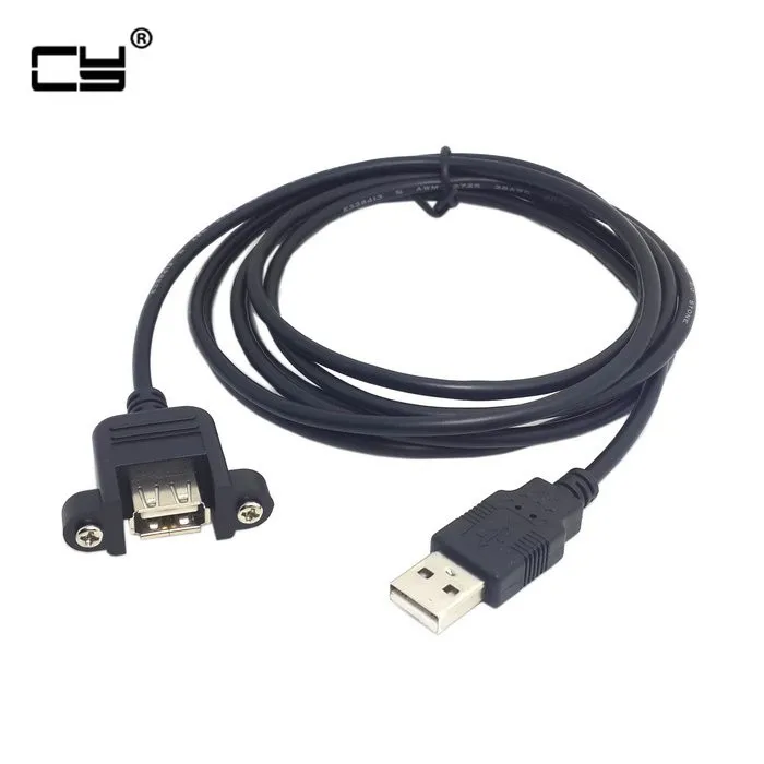USB 2 0 мужчин и женщин удлинитель с винт крепления панели Блокировка отверстия