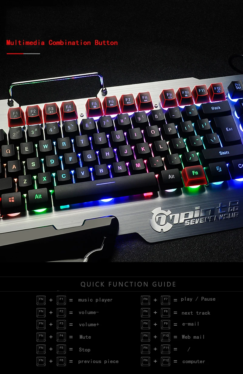 PK-900 RGB с подсветкой Проводная игровая клавиатура прозрачный переключатель Механическая-аналогичная Эргономическая клавиатура для ПК
