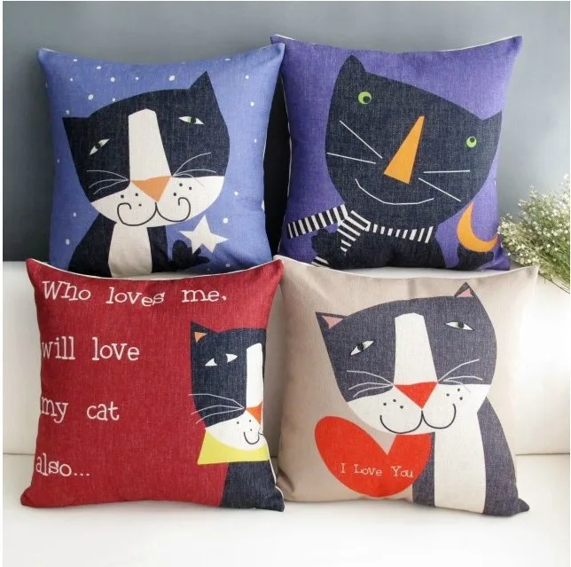 Американский пасторальный милый Кот Семья Mr Лежанка для котиков мультфильм