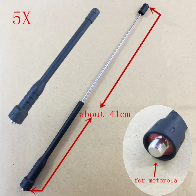 5pcs Telescope High Gain UHF 400-470mhz antenna for motorola gp328 gp338 ep450 gp340 gp388 gp344 cp040 gp88s a8 walkie talkie | Мобильные