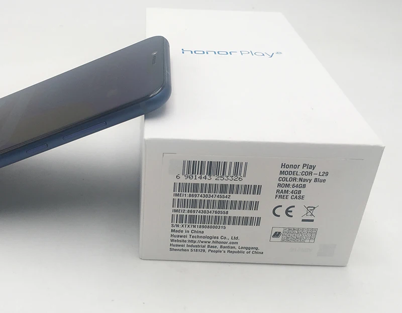 Honor Play, мобильный телефон, 4G, 64G, 6,3 дюймов, Восьмиядерный, мобильный телефон, двойная задняя камера, игровой телефон, отпечаток пальца, распознавание лица