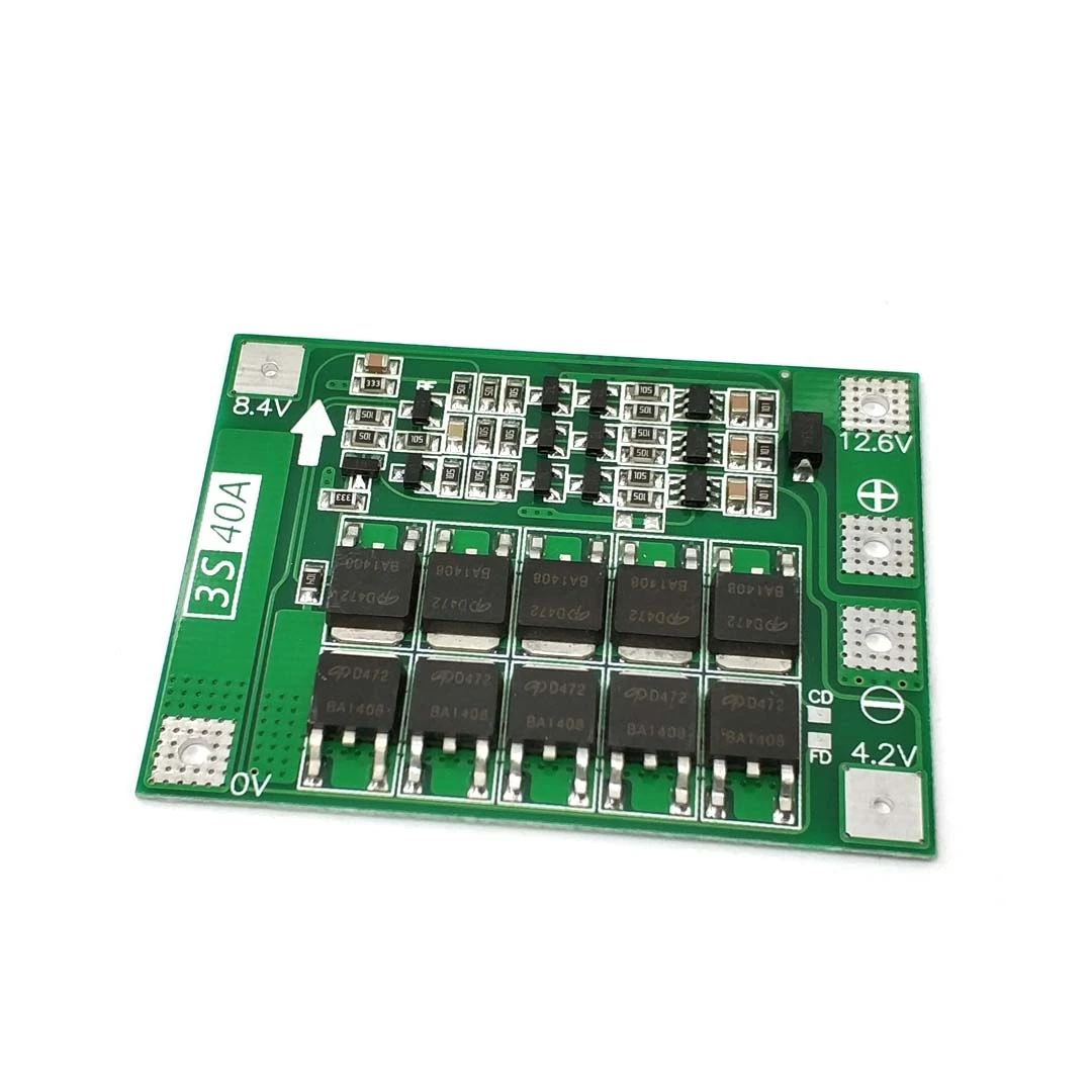 3S 40A литий-ионная аккумуляторная батарея Защитная плата PCB BMS для сверлильного двигателя 11,1 V 12,6 V Lipo ячеечный модуль(улучшенная версия