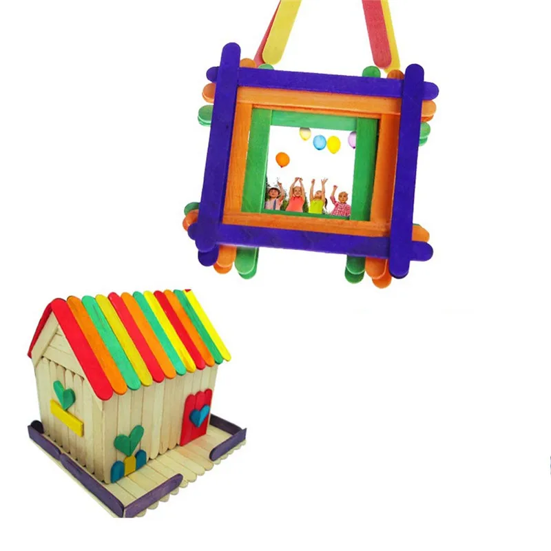 Деревянные эскимо головоломки палка дети ручные ремесла мороженое конфета на