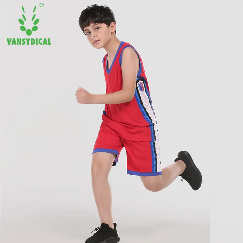 Спортивные костюмы Vansydical для детей комплекты баскетбола и футбола шорты без