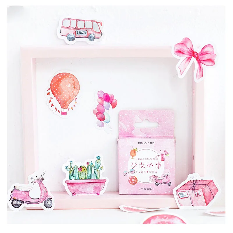Розовый творческий kawaii самодельные Наклейки красивые наклейки/декоративные