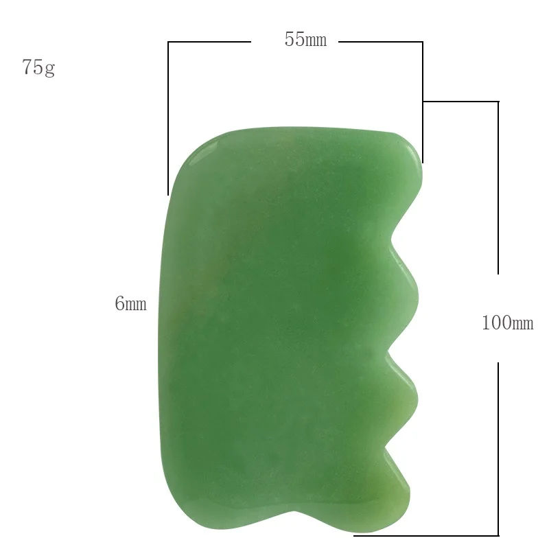 Коричневый Натуральный Gua Sha царапина зеленый авантюрин инструмент для массажа лица задняя голова Ноги Скребок Acupuntura терапия кристалл каменный массажер - Цвет: Коричневый
