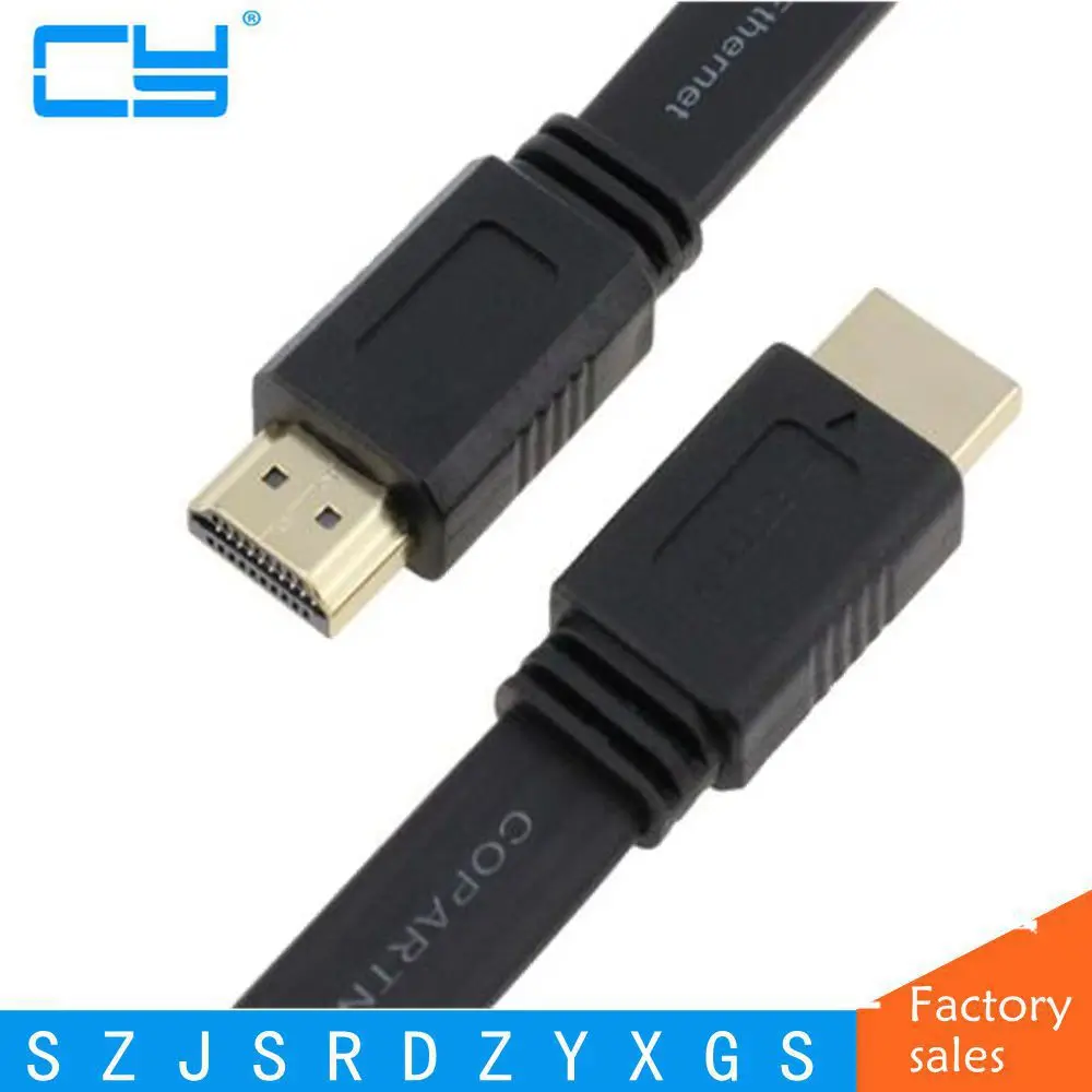 Новинка 1 4 версия 3D HDMI штекер-штекер AV аудио видео гибкий ленточный короткий