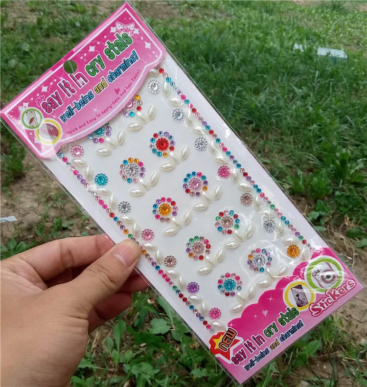 Детские игрушки Бабочка Цветы Наклейка Мобильный телефон Diy Кристалл Алмаз