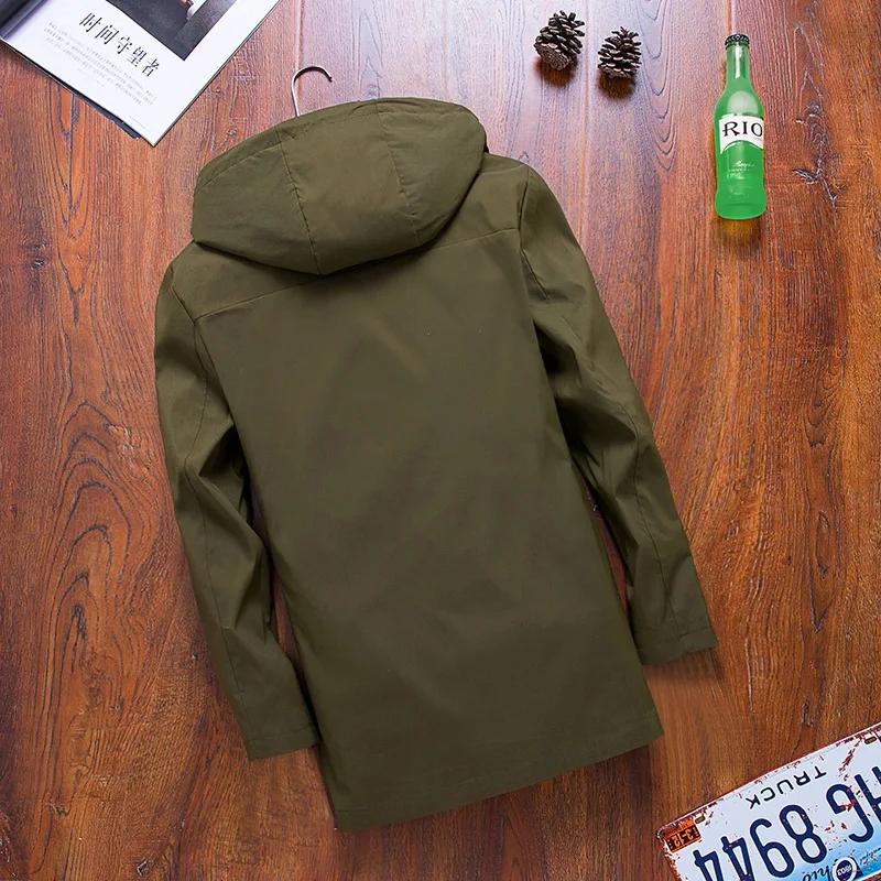 Мужская ветровка KH Повседневная с капюшоном в Корейском стиле на весну и осень |