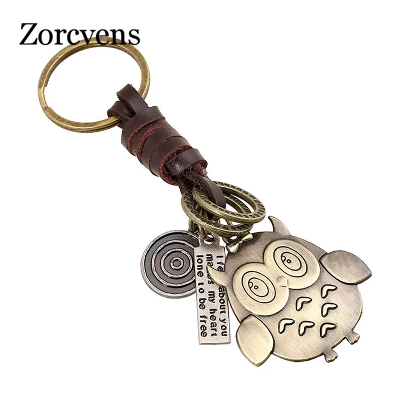 ZORCVENS 2020 новый бренд из натуральной кожи DIY мультфильм брелок для ключей в форме