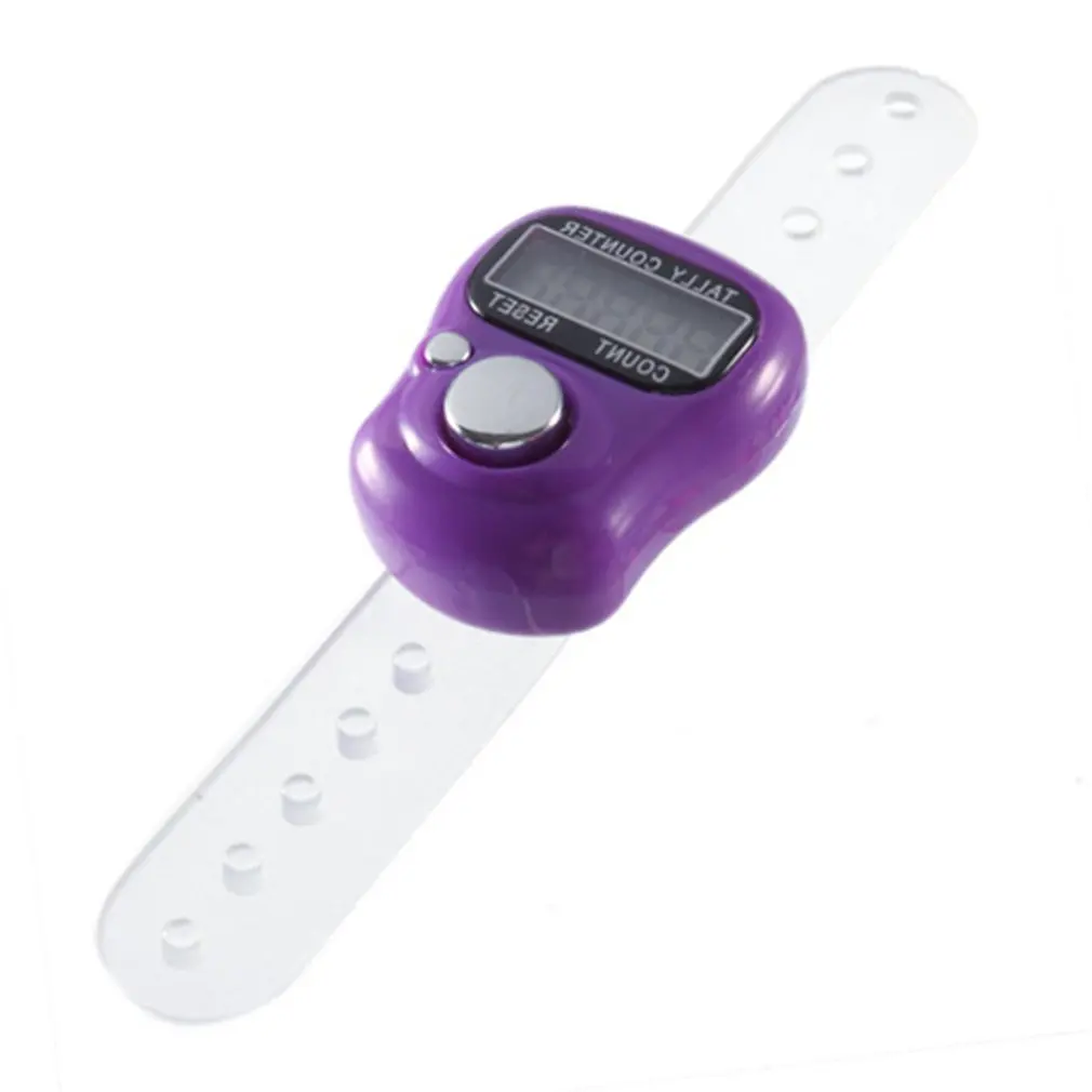 Футляр фиолетового цвета чернил сброса 5 цифр ЖК дисплей электронный счетчик