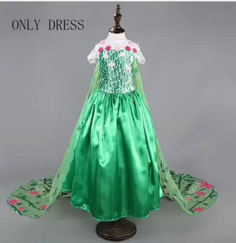 Only Dress C Платье для девочек; платье королевы Эльзы; костюм Снежной королевы Анны; праздничные платья для девочек; детская одежда - Цвет: Only Dress C