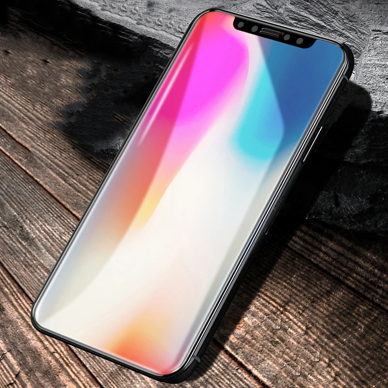 4D изогнутые закаленное стекло для iphone X холодной резные прозрачный полный экран HD