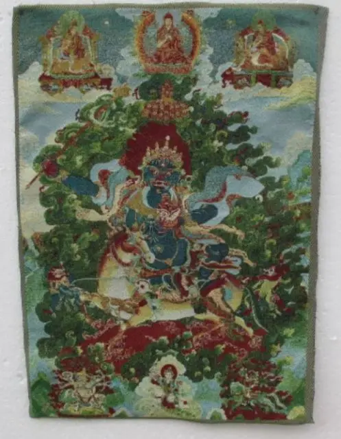 

Golden silk embroidery thangka exorcism guanyin Buddha in Tibet and Nepal
