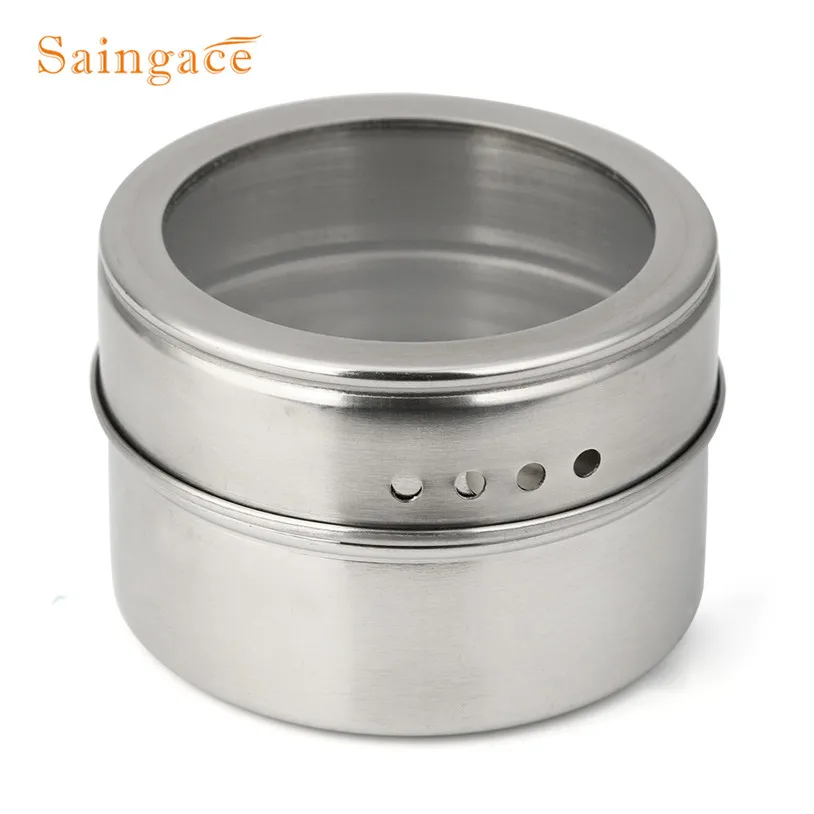 SAINGACE 3 шт./4 шт./6 шт. Герметичные банки из нержавеющей стали для хранения банок для специй с прозрачными крышками бутылка для приправ u70526 RTT