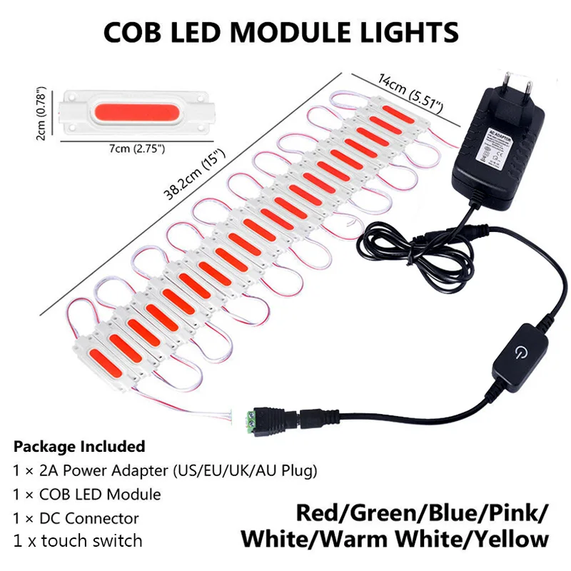 1 5 Вт DC12V сверхъяркий COB Светодиодный модуль лампы инжекции ABS IP67