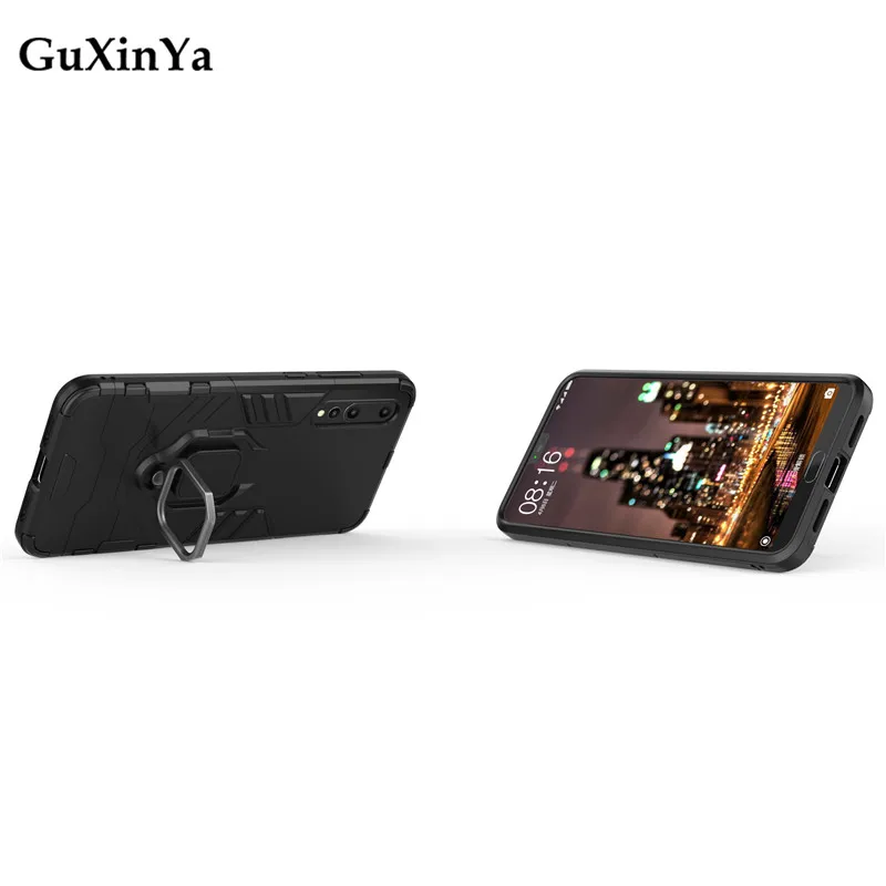 Guxinya Phone Cases For Huawei P20 Pro Case Luxury Armor Magnetic Ring Cover Plus / Funda | Мобильные телефоны и