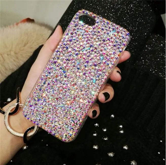 

For LG G5 G6 G7 G8 G8S ThinQ Q7 Q6 K8 K10 2017 V10 V20 V30 V40 V50 Q Stylo 4 K40 K50 Q60 Bling Full Rhinestone case